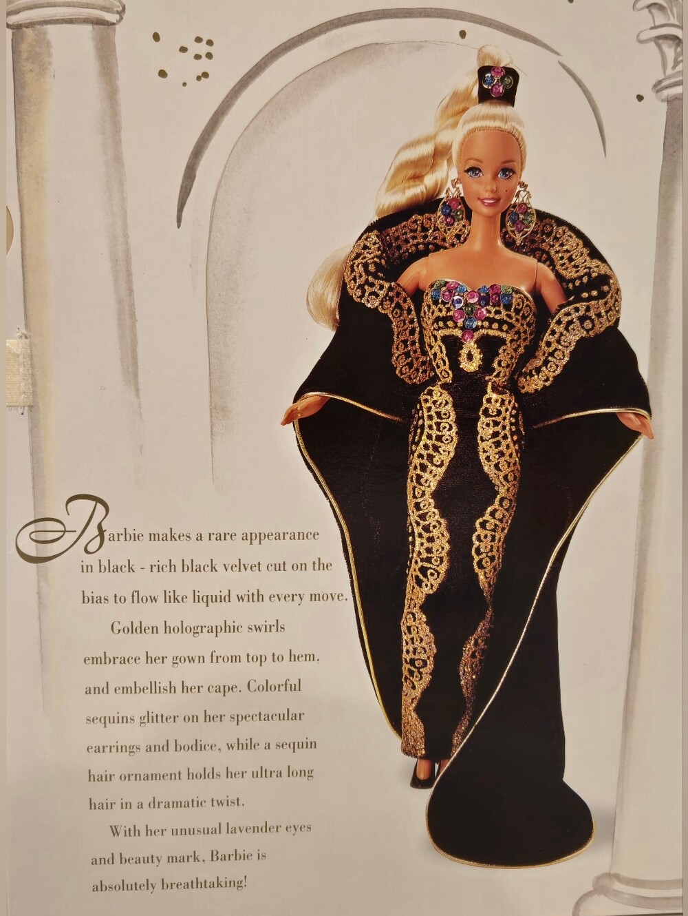 Vintage Classique Collection Midnight Gala Barbie Still In Original Box - Picture 5 of 5